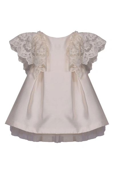 Shop Iris & Ivy Lace Trim Mikado Party Dress In Ivory
