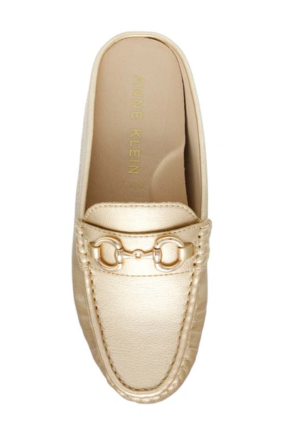 Shop Anne Klein Centric Loafer Mule In Gold Tumbled