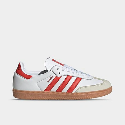 Shop Adidas Originals Adidas Women's Originals Samba Og Casual Shoes In Footwear White/solar Red/off White