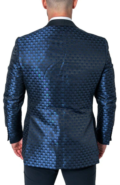 Maceoo Socrate Evo Skull Jacqurard Blazer In Black