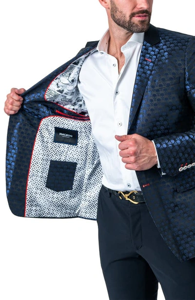 Maceoo Socrate Evo Skull Jacqurard Blazer In Black