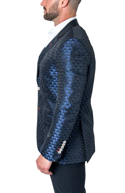 Maceoo Socrate Evo Skull Jacqurard Blazer In Black