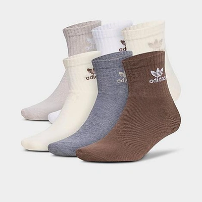 Shop Adidas Originals Trefoil Mid Crew Socks (3-pack) In Multicolor