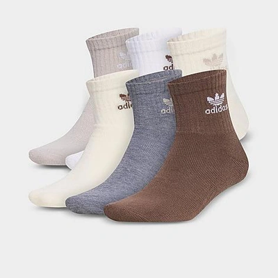 Shop Adidas Originals Trefoil Mid Crew Socks (3-pack) In Multicolor