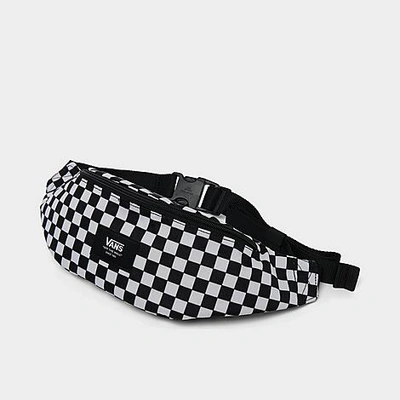 Shop Vans Mini Ward Crossbody Bag 100% Polyester In Black/white Check