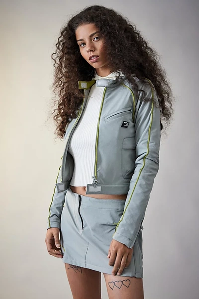 Shop Iets Frans . Cropped Tech Jacket In Grey, Women's At Urban Outfitters