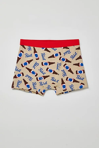 Shop Urban Outfitters Pabst Blue Ribbon Bottles Boxer Brief In Tan, Men's At