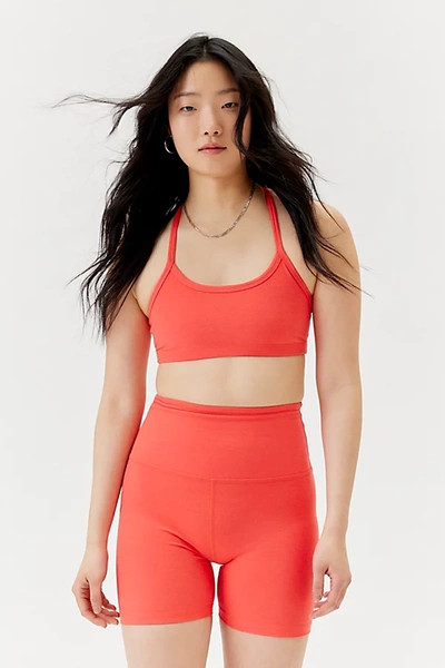 Shop Beyond Yoga Keep Pace Bike Short In Red Berry, Women's At Urban Outfitters