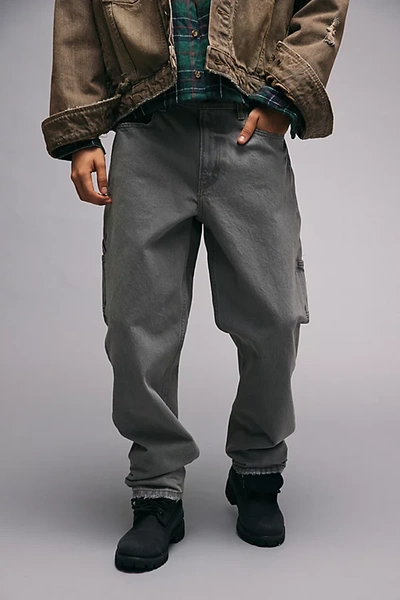 Shop Bdg Straight Fit Utility Work Pant In Light Grey, Men's At Urban Outfitters