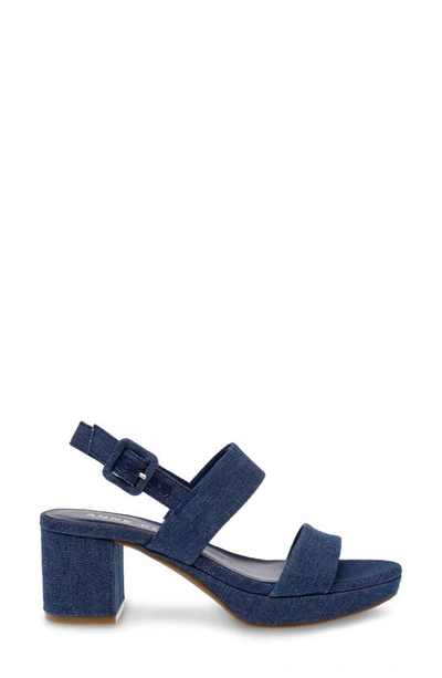 Shop Anne Klein Priyanka Block Heel Sandal In Denim