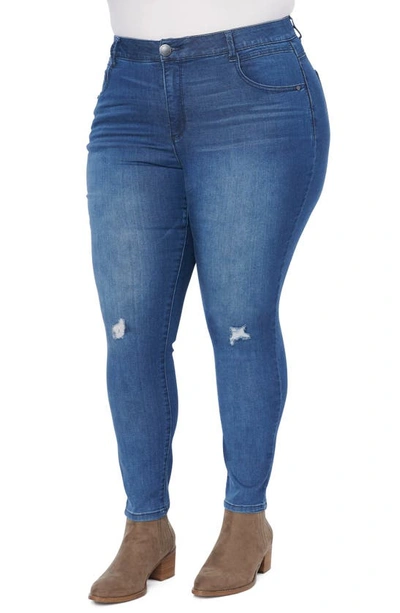 Shop Wit & Wisdom 'ab'solution Skyrise Ankle Skinny Jeans In Blev-blue Vintage