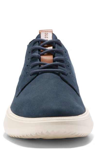 Shop Cole Haan Zerogrand Plain Toe Oxford Sneaker In Navy Nubuck / White