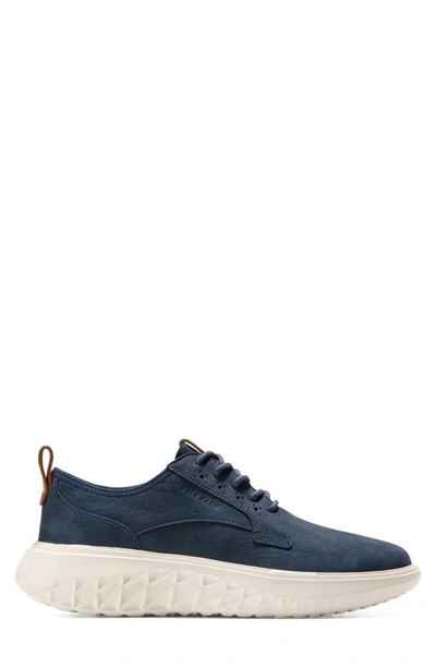 Shop Cole Haan Zerogrand Plain Toe Oxford Sneaker In Navy Nubuck / White
