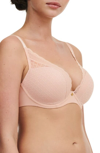 Shop Chantelle Lingerie Norah Chic Underwire Plunge Bra In Rose-rg