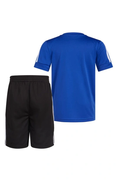 Shop Adidas Originals Kids' Soccer T-shirt & Shorts Set In Semi Lucid Blue