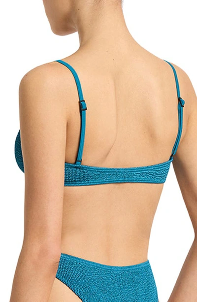 Shop Bondeye Gracie Underwire Bikini Top In Ocean Shimmer