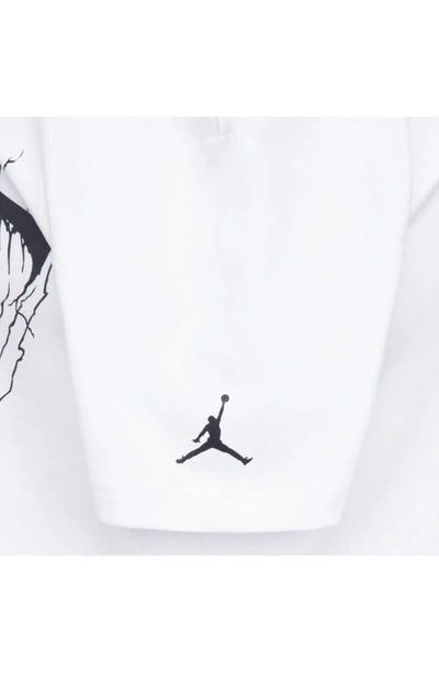 Shop Jordan Kids' Dri-fit Jersey Graphic T-shirt In White