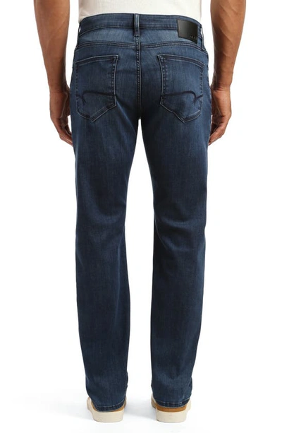 Shop Mavi Jeans Zach Straight Leg Jeans In Dark Tonal Brushed Supermove