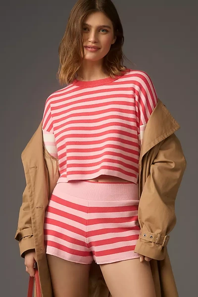 Shop Daily Practice By Anthropologie Long-sleeve Striped Sweater In Pink