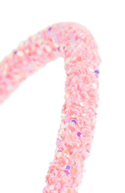 Shop Maniere Kids' Crystal Rope Headband In Pink