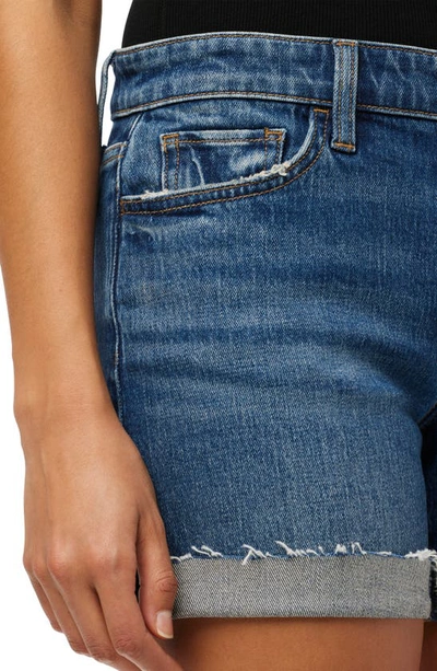 Shop Joe's The 5 Mid Rise Cutoff Denim Shorts In Bad Apple