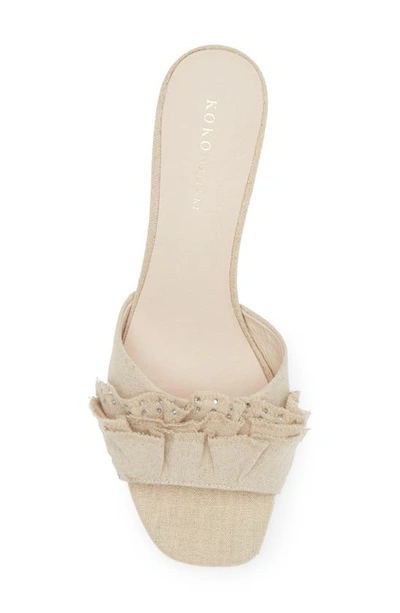 Koko + Palenki Leana Slide Sandal In Linen