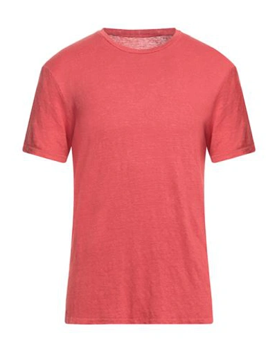 Shop Majestic Filatures Man T-shirt Red Size M Linen, Elastane