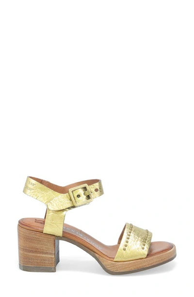 Shop As98 A.s.98 Arvin Block Heel Sandal In Gold