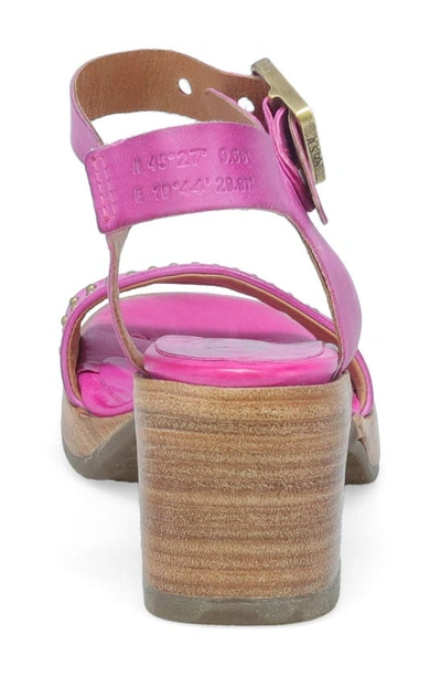 As98 Arvin Block Heel Sandal In Fuchsia