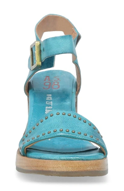 As98 Arvin Block Heel Sandal In Emerald
