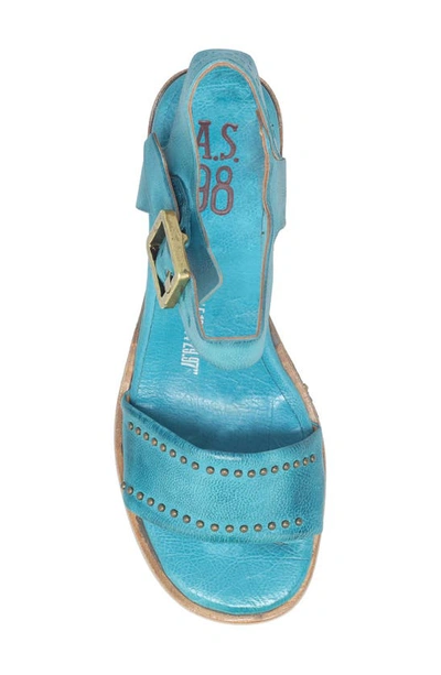 As98 Arvin Block Heel Sandal In Emerald