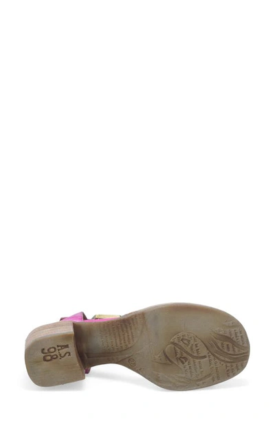 As98 Arvin Block Heel Sandal In Fuchsia