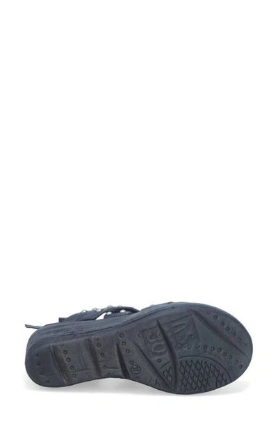 As98 Nickie Wedge Slingback Sandal In Black