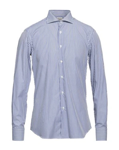 Alessandro Gherardi Man Shirt Navy Blue Size 16 Paper In Navy Blue