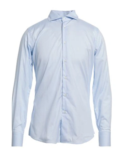 Shop Liu •jo Man Man Shirt Sky Blue Size 17 Cotton