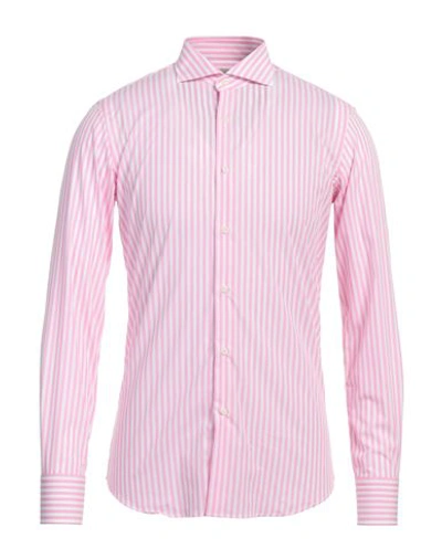 Shop Alessandro Gherardi Man Shirt Pink Size 16 Cotton