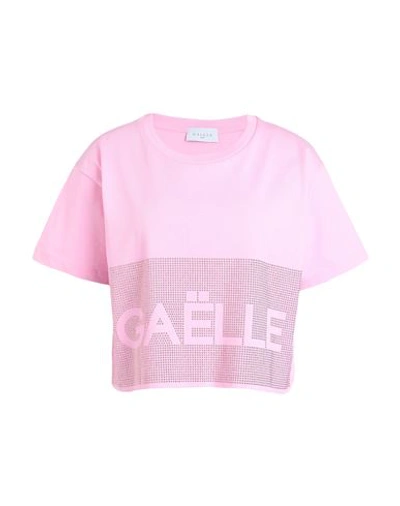Shop Gaelle Paris Gaëlle Paris Woman T-shirt Pink Size 0 Cotton