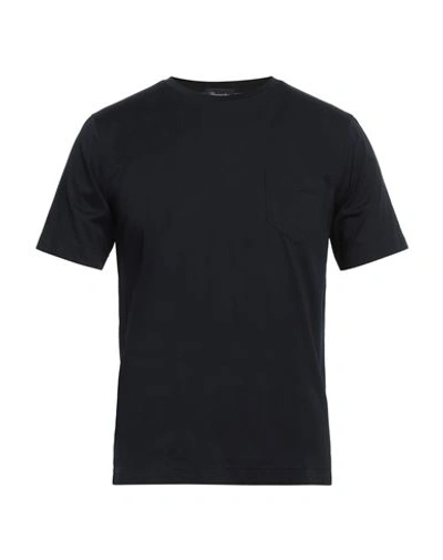 Shop Drumohr Man T-shirt Midnight Blue Size M Cotton