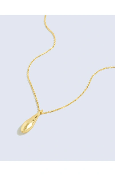 Shop Madewell Molten Pendant Necklace In Vintage Gold