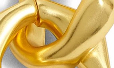 Shop Madewell Molten Link Hoop Earrings In Vintage Gold