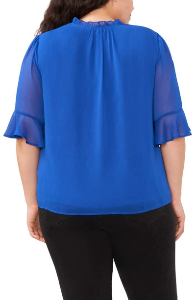 Cece Trumpet Sleeve Top In Deep Royal Blue