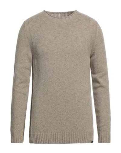Shop Brooksfield Man Sweater Sand Size 44 Wool, Polyamide, Viscose, Linen In Beige