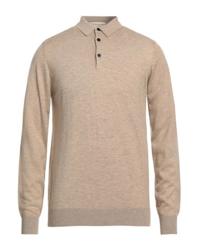 Shop Cashmere Company Man Sweater Sand Size 42 Wool, Cashmere, Nylon, Silk In Beige