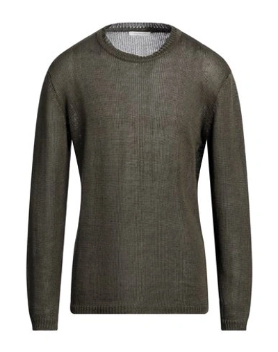 Shop Bellwood Man Sweater Military Green Size 44 Linen