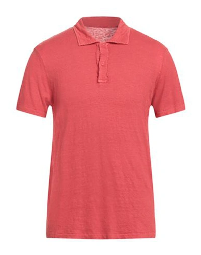 Shop Majestic Filatures Man Polo Shirt Tomato Red Size M Linen, Elastane