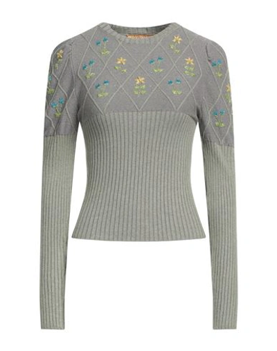 Shop Cormio Woman Sweater Grey Size 4 Cotton, Viscose, Polyamide, Metallic Fiber