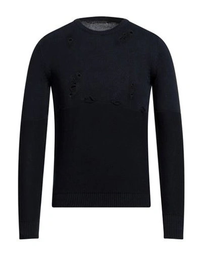 Shop Daniele Alessandrini Man Sweater Midnight Blue Size 42 Cotton