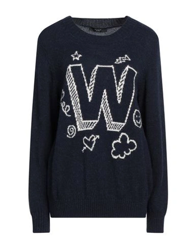 Shop Weekend Max Mara Woman Sweater Midnight Blue Size Xl Acrylic, Alpaca Wool, Wool