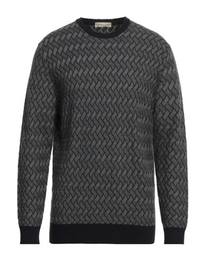 Cashmere Company Man Sweater Lead Size 36 Wool, Cashmere, Silk, Nylon In Grey