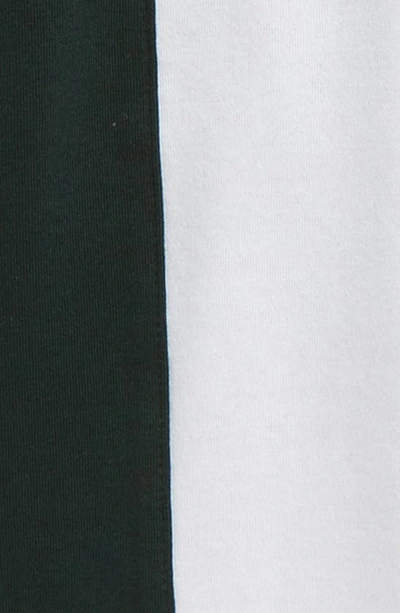 Shop Reiss Kids' Skade Colorblock Short Sleeve Cotton Button-up Shirt In Green/ Ecru